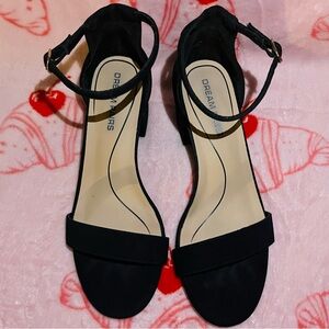 Dream Paris Black Chunky Block Heels – Women’s Size 7